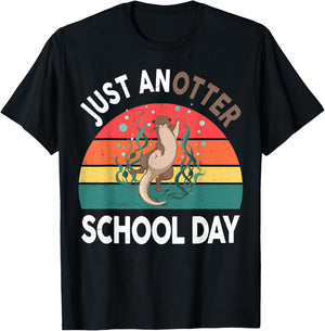 Otter-Shirt Just Anotter School Day Kids Youth Funny Gifts T-Shirt - T-Shirt | Black