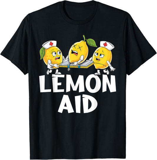 Lemon Aid Funny Lemonade Funny Lemons T-Shirt - T-Shirt | Black