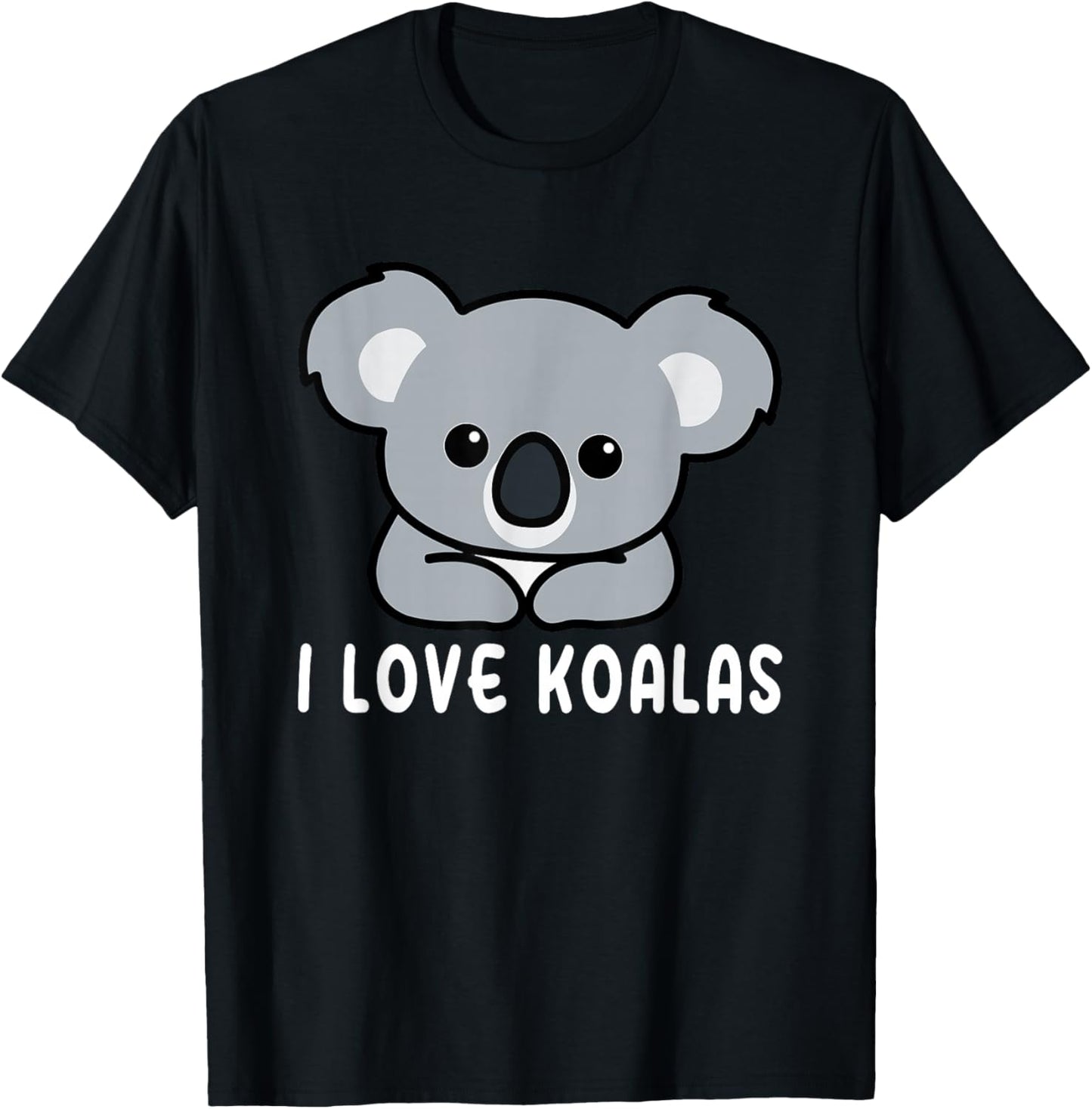I Love Koalas Cute Koala T-Shirt - T-Shirt | Black