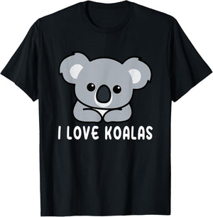I Love Koalas Cute Koala T-Shirt - T-Shirt | Black
