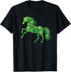 Funny Shamrock Horse Irish Leaf Horses St. Patrick's Day T-Shirt - T-Shirt | Black