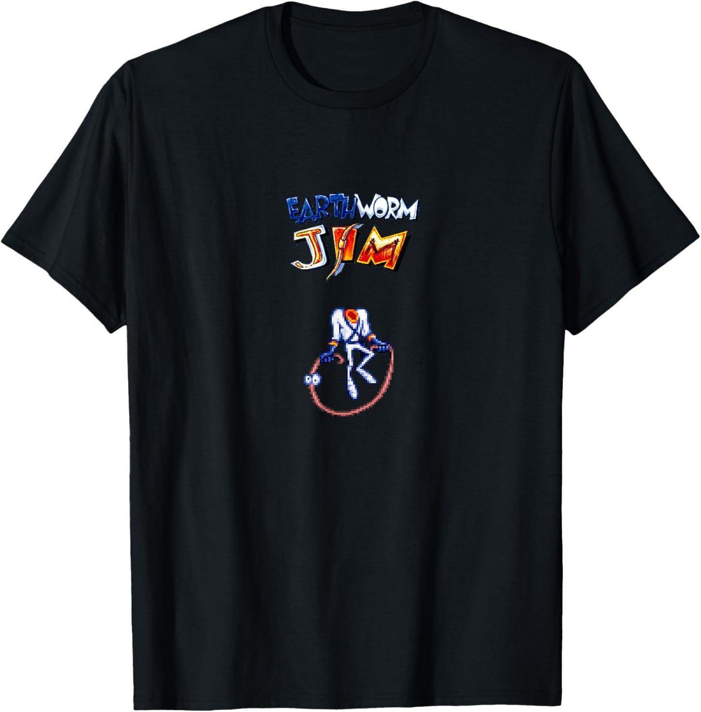 Earthworm Jim Jump Rope T-Shirt - T-Shirt | Black