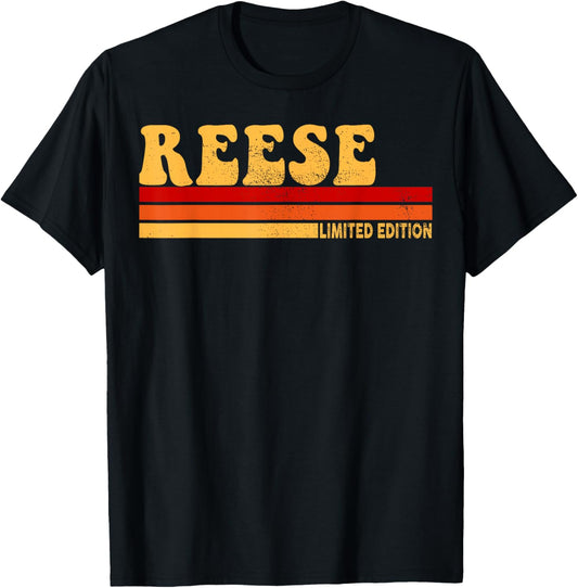 Reese Name Personalized Cute Idea Women Vintage Reese T-Shirt - T-Shirt | Black