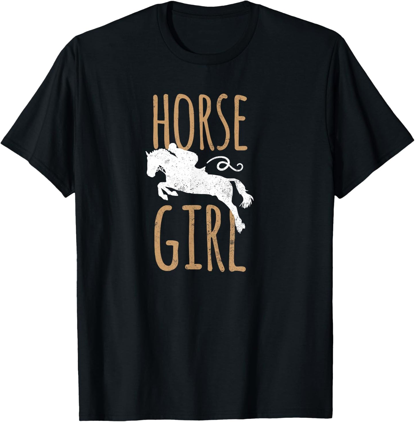 Horse Girl Shirt Cute Horseback Riding & Horse Lover Gift T-Shirt - T-Shirt | Black