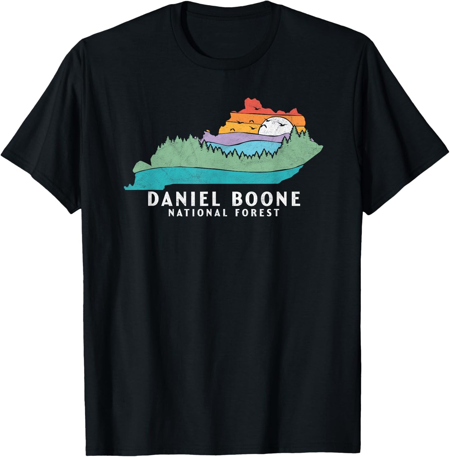 Daniel Boone Forest Kentucky Outdoors State Nature Shirt T-Shirt - T-Shirt | Black