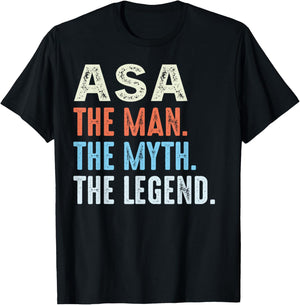 ASA The Legend Name Personalized Cute Idea Men Vintage ASA T-Shirt - T-Shirt | Black