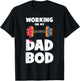 Working on my Dad Bod Donut Funny Workout Fathers Day T-Shirt - T-Shirt | Black