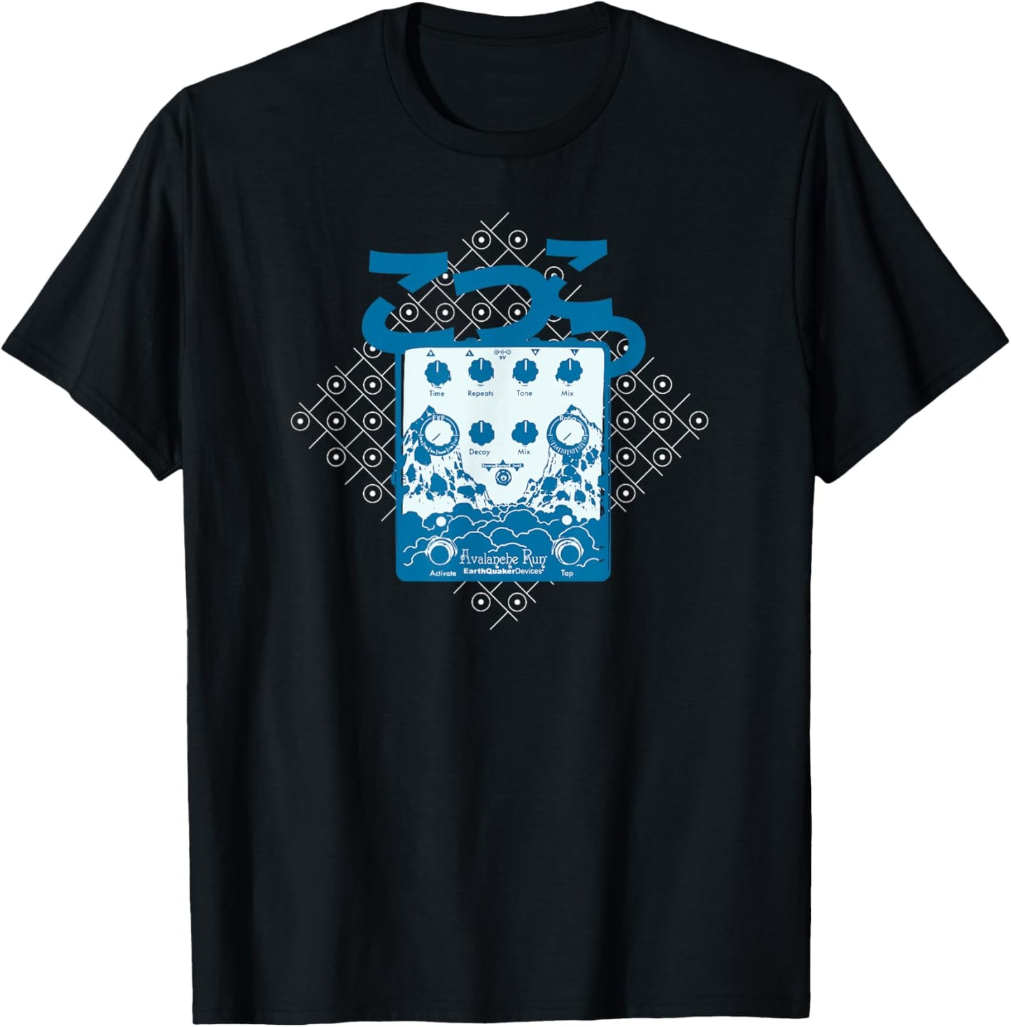 Kotsu Kotsu + Avalanche Run :: Music, Guitar Pedal, Creative T-Shirt - T-Shirt | Black