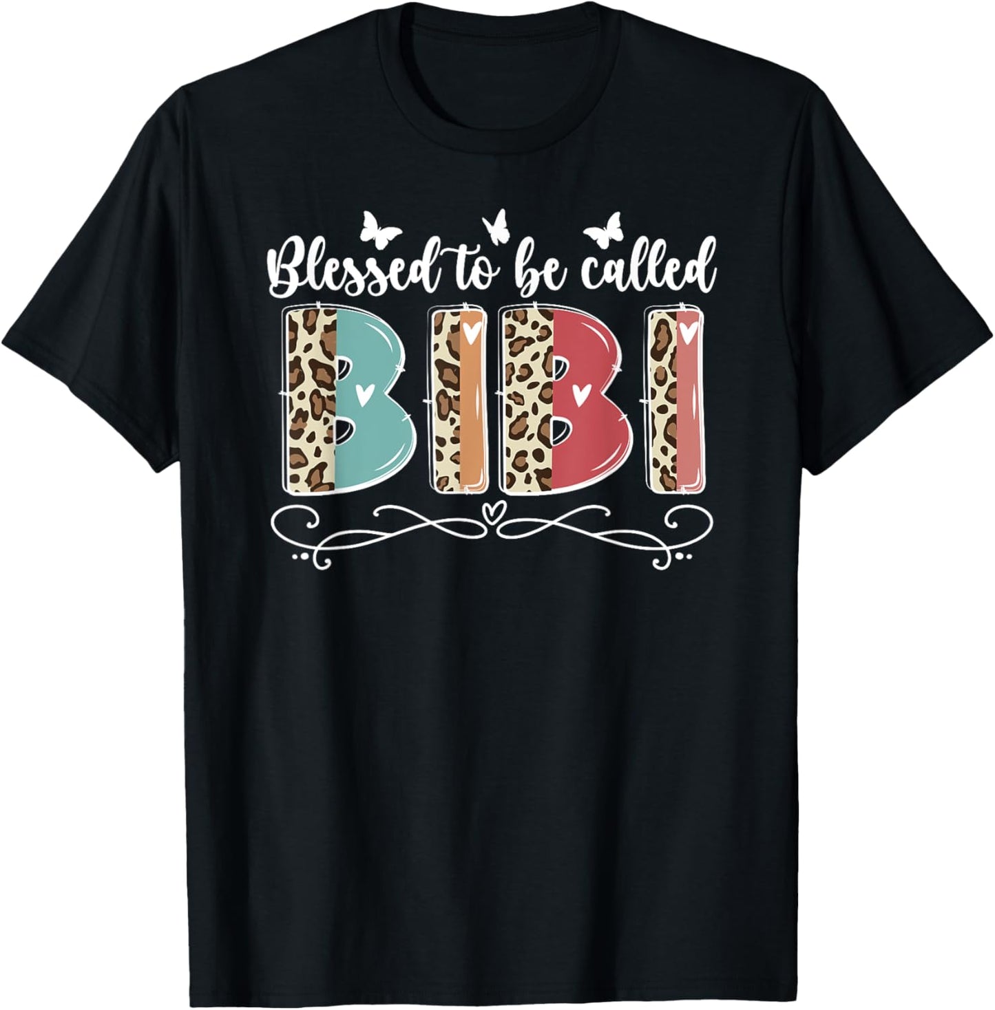 Blessed To Be Called Bibi Grandma Bibi Grandmother T-Shirt - T-Shirt | Black