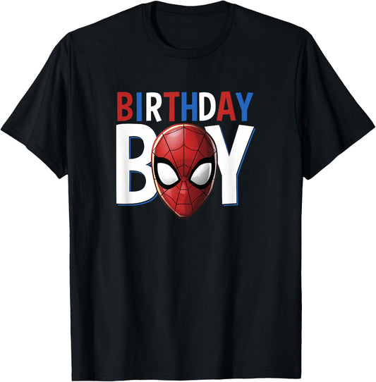Marvel Spider-Man Birthday Boy Small T-Shirt - T-Shirt | Black