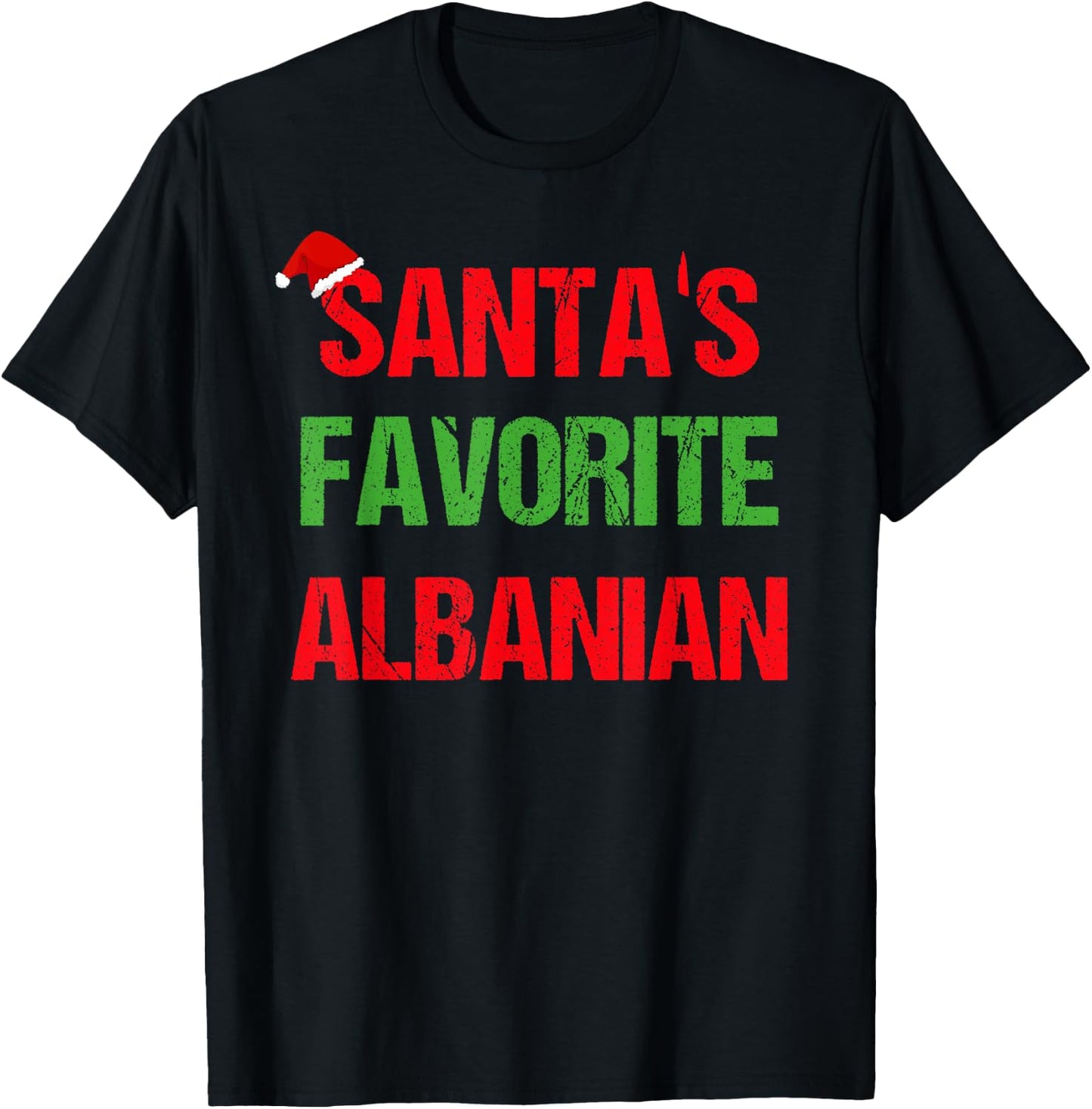Albanian Funny Albania Pajama Christmas Gift T-Shirt - T-Shirt | Black