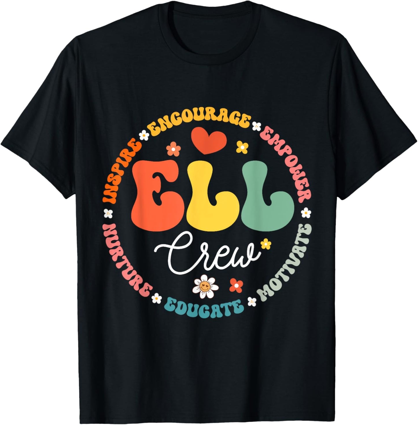 ELL Crew School Assistant School English Language Learner T-Shirt - T-Shirt | Black