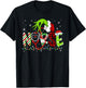 Nurse Funny Merry Christmas Stethoscope Lights Xmas Pajamas T-Shirt - T-Shirt | Black