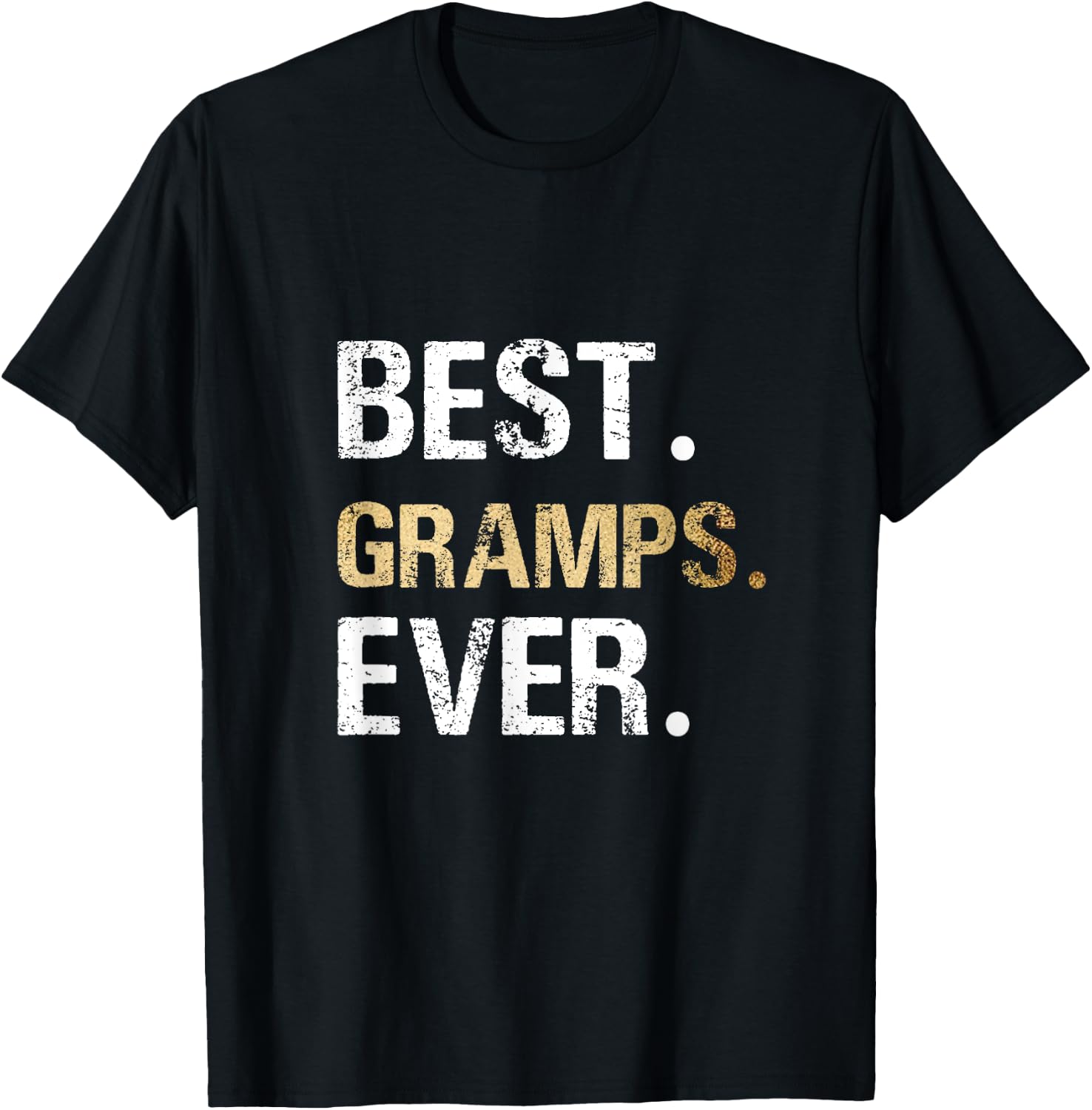 Gift from Granddaughter Grandson Best Gramps Ever T-Shirt - T-Shirt | Black