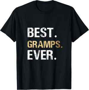 Gift from Granddaughter Grandson Best Gramps Ever T-Shirt - T-Shirt | Black