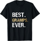 Gift from Granddaughter Grandson Best Gramps Ever T-Shirt - T-Shirt | Black