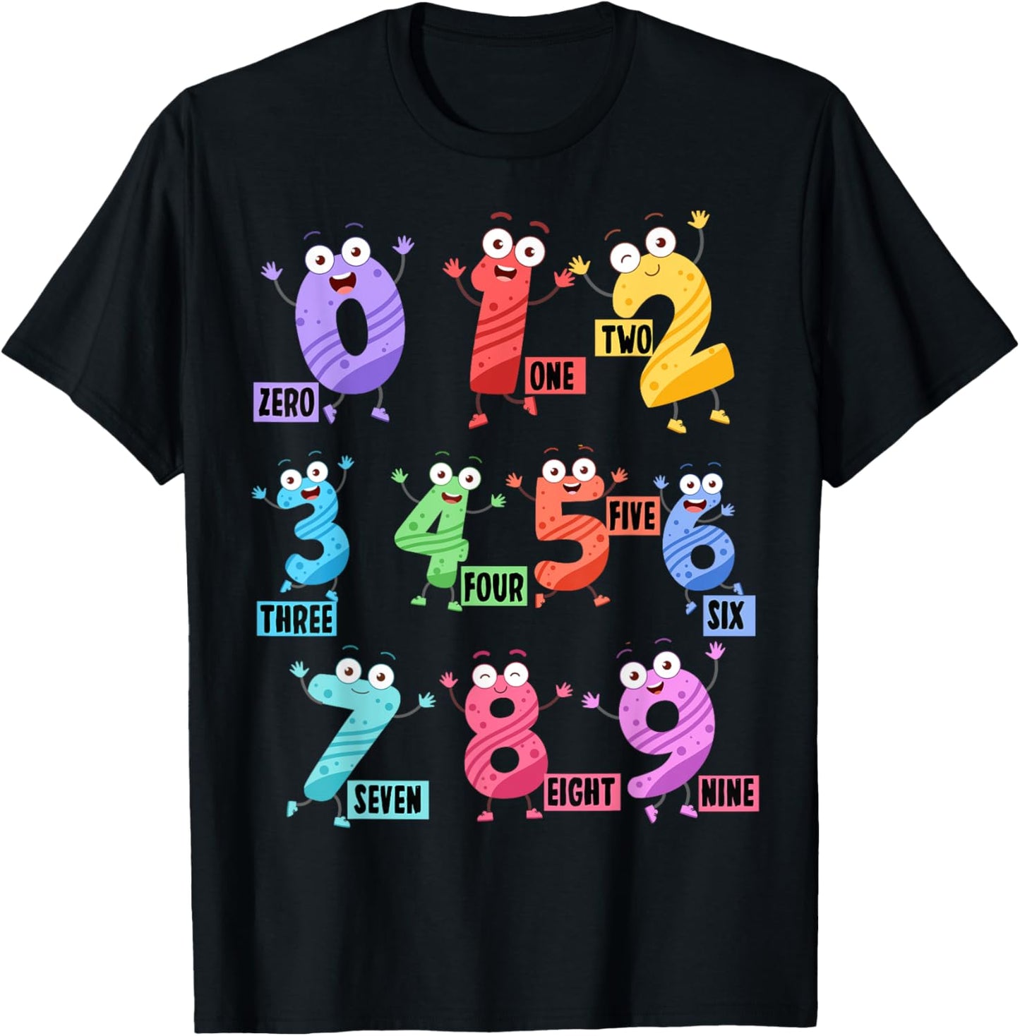 Maths Day Costume With Numbers On Idea Kids Maths Number T-Shirt - T-Shirt | Black