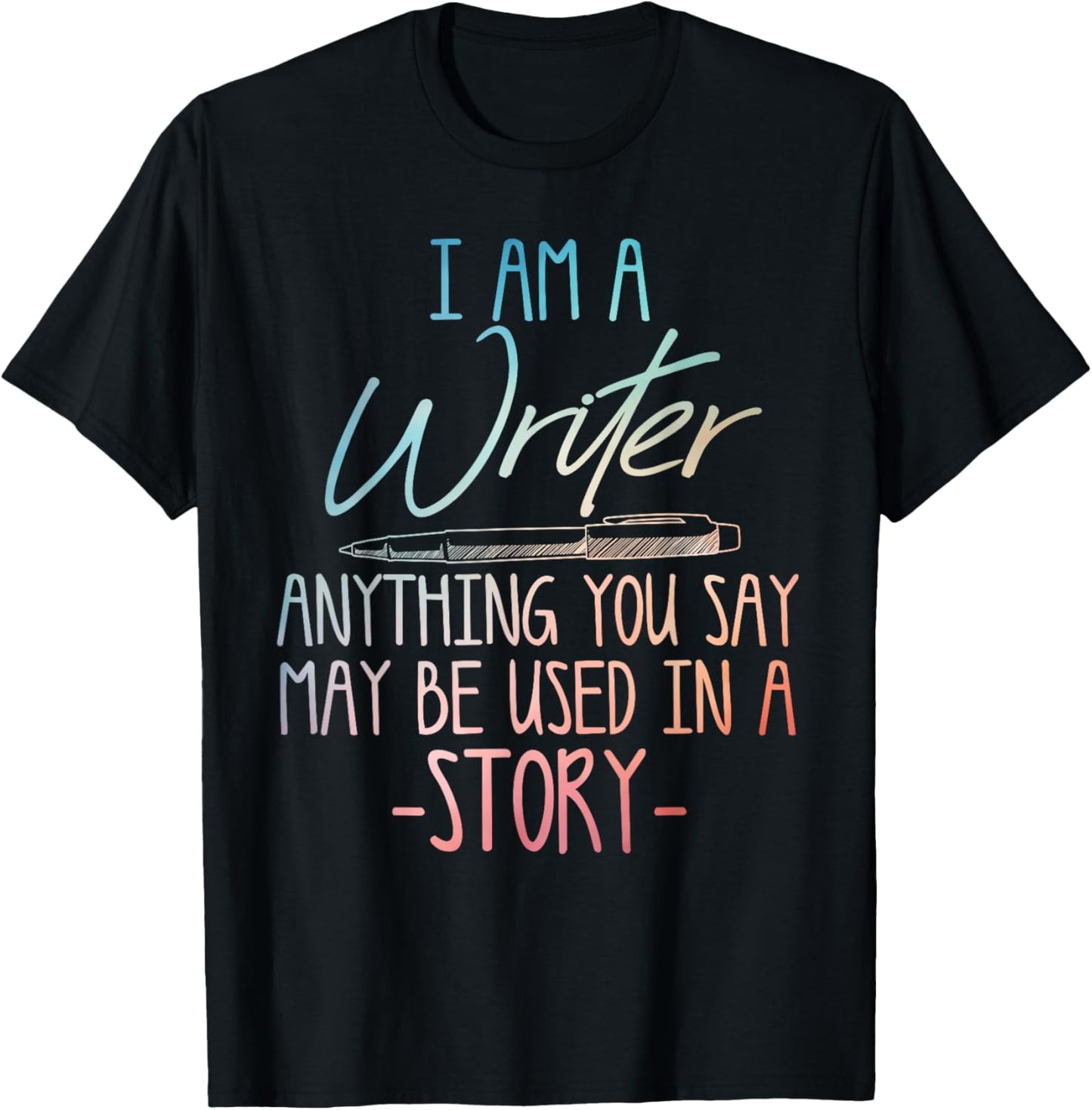 Writer Art Women Writing Lover Author Poet Writer T-Shirt - T-Shirt | Black