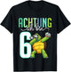 Sechster Geburtstag 6 Jahre Schildkröte 6. Geburtstag T-Shirt - T-Shirt | Black