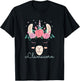 Cute Flowers Lamacorn Llama Unicorn Kawaii Flowers Llama T-Shirt - T-Shirt | Black