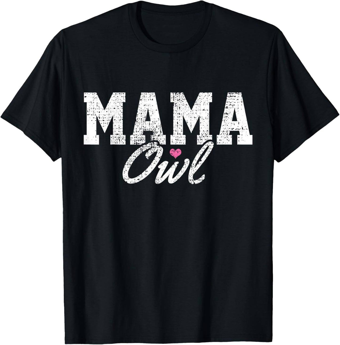 Mama Owl Vintage Mom Mothers Day Gift T-Shirt - T-Shirt | Black