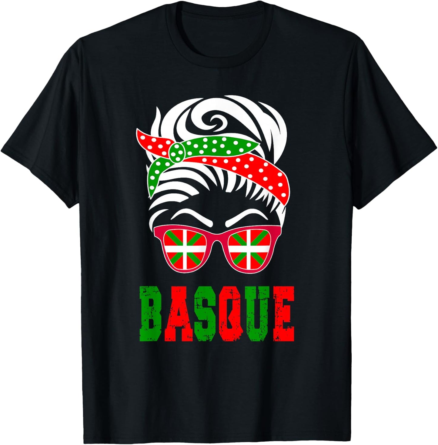 Basque country flag Basque girl T-Shirt - T-Shirt | Black