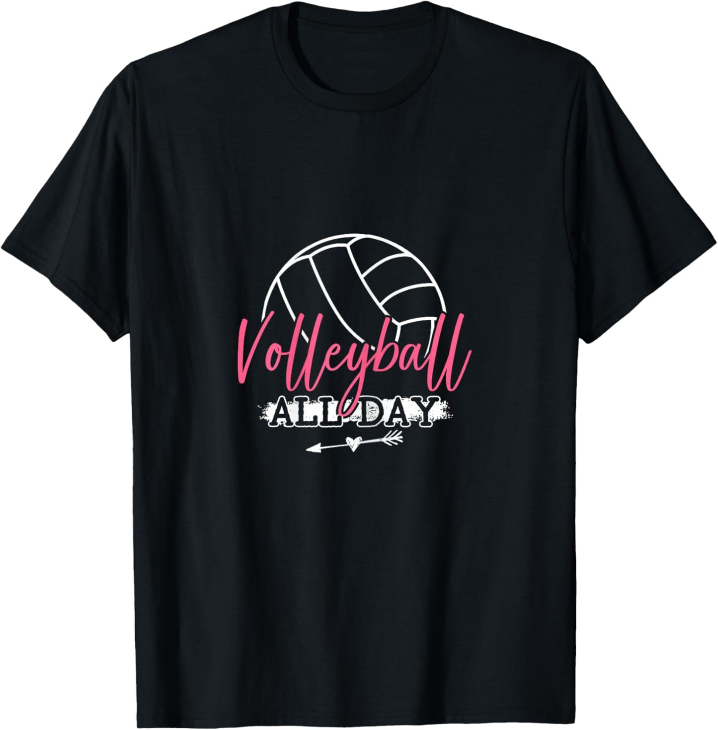 Funny Volleyball Shirt Girls Volleyball All Day T-Shirt - T-Shirt | Black
