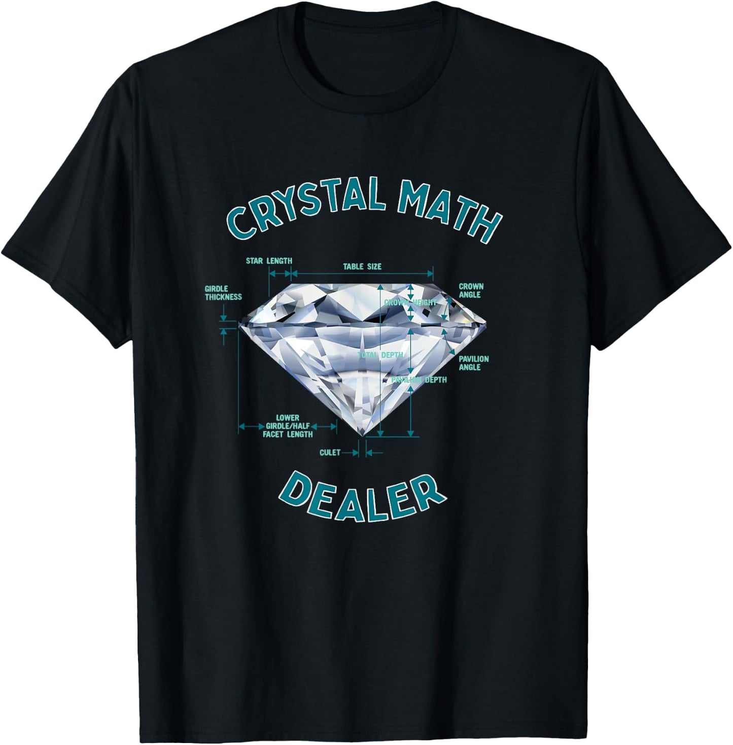 Gemstone Tester Goldsmith Silversmith Bling Lovers - Funny Crystal Math Dealer - Gemologist Diamond Jeweler Humor -Adults Black Short Sleeve T-Shirt - T-Shirt | Black
