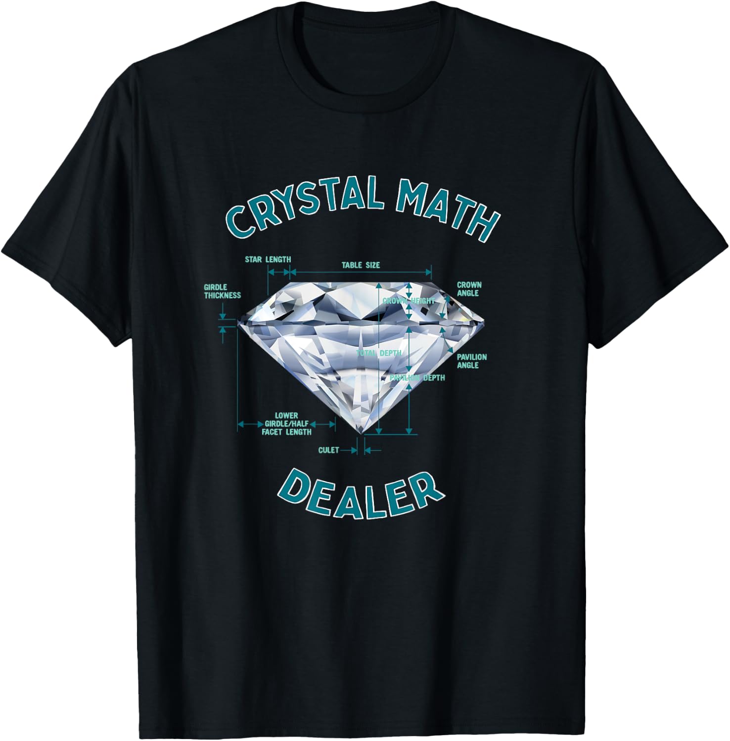 Gemstone Tester Goldsmith Silversmith Bling Lovers - Funny Crystal Math Dealer - Gemologist Diamond Jeweler Humor -Adults Black Short Sleeve T-Shirt - T-Shirt | Black