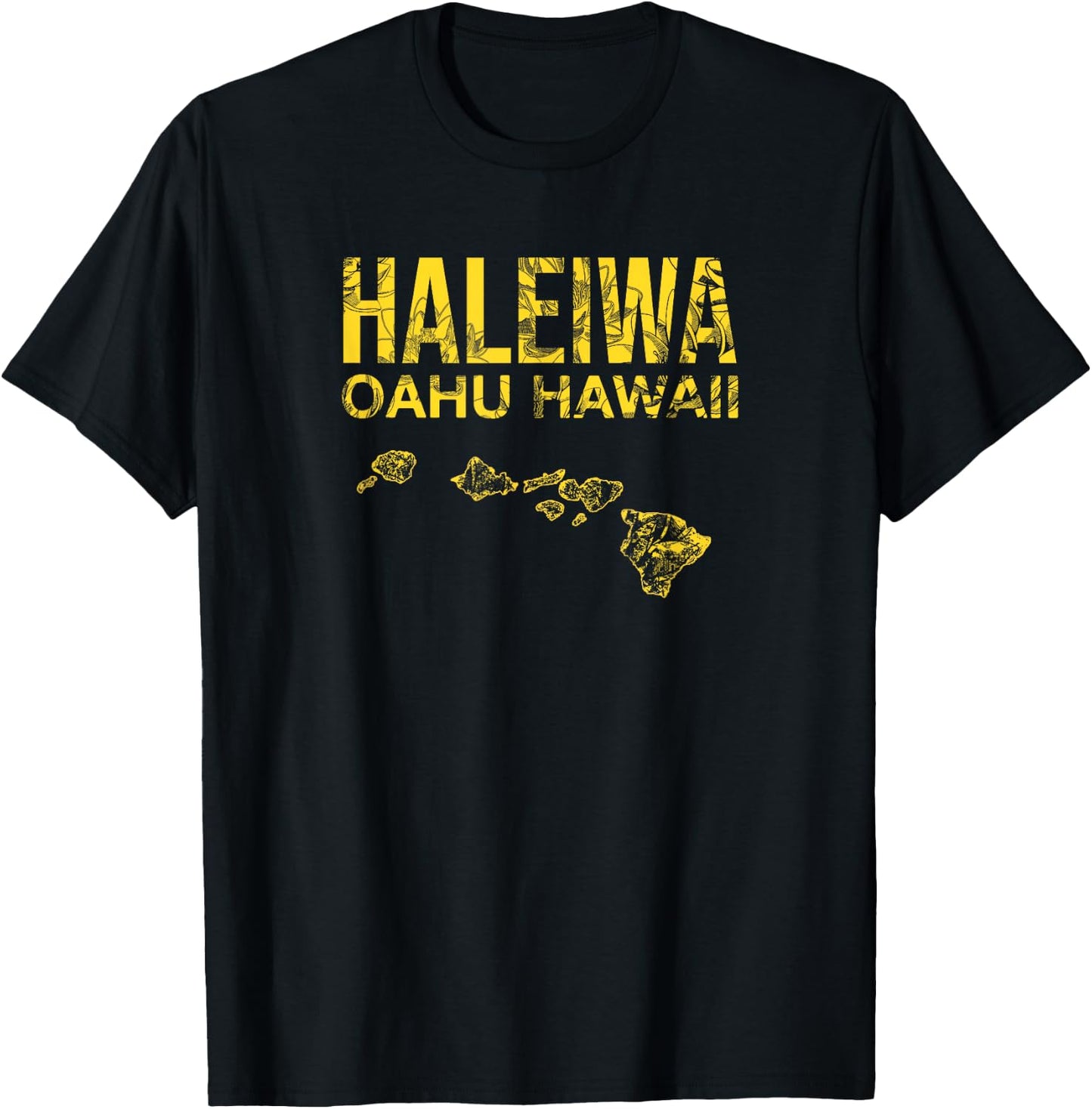 Hawaii HALEIWA North Shore Oahu Hawaiian Islands T-Shirt - T-Shirt | Black