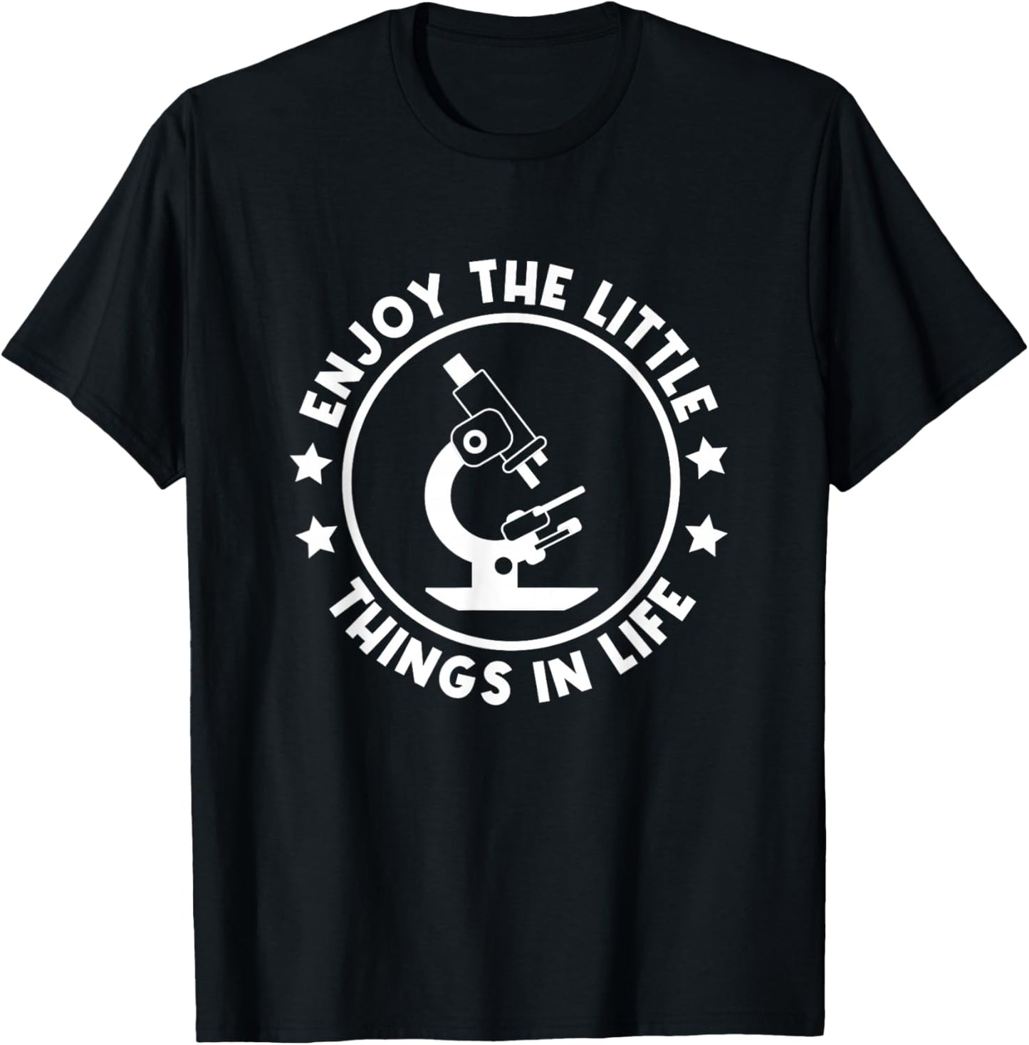 Funny Science Biology Graphic Design Scientific Microscope T-Shirt - T-Shirt | Black