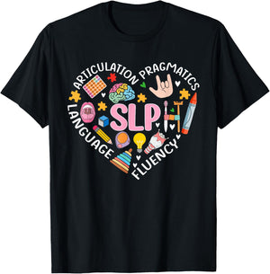 Speech Therapy Speech Language Pathologist Therapist SLP T-Shirt - T-Shirt | Black