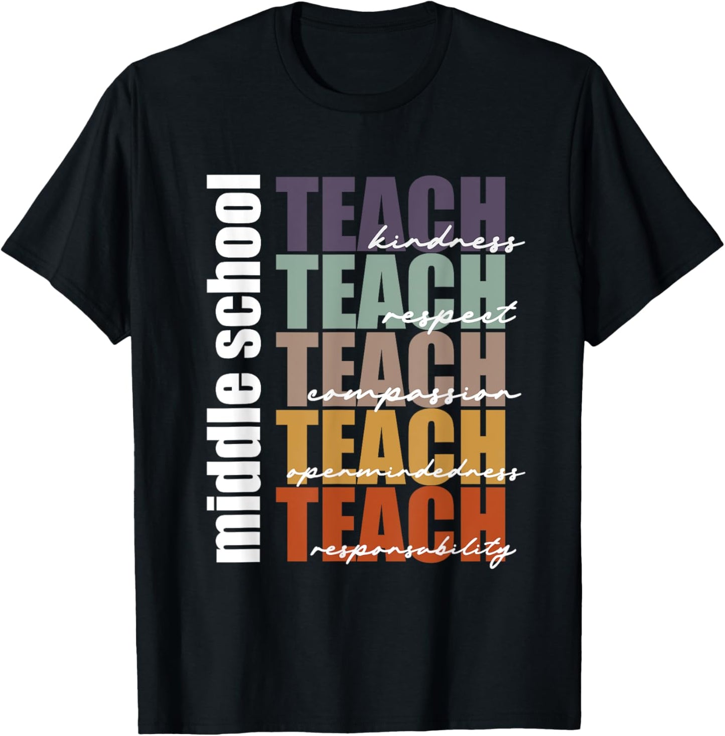 Middle School Teach Middle School Teacher Back to School T-Shirt - T-Shirt | Black