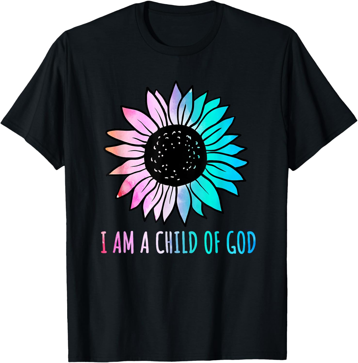 Cute Christian Salvation Quote Gift I Am a Child of God T-Shirt - T-Shirt | Black