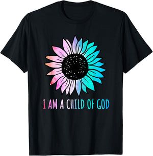 Cute Christian Salvation Quote Gift I Am a Child of God T-Shirt - T-Shirt | Black