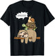 Zoo Animals Gift Snail Turtle Sloth T-Shirt - T-Shirt | Black