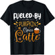 Fueled By Pumpkin Spice Latte Fall Autumn Season Coffee T-Shirt - T-Shirt | Black