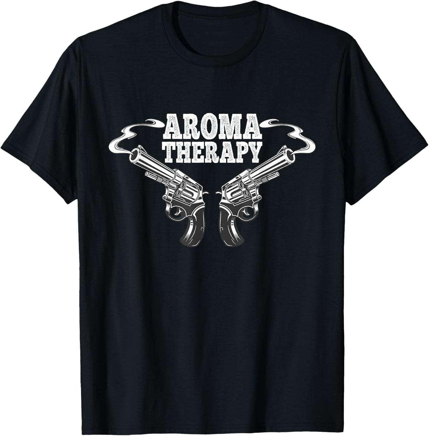 Aromatherapy Pro Gun 2nd Amendment Gun Owner Funny Gifts T-Shirt - T-Shirt | Black