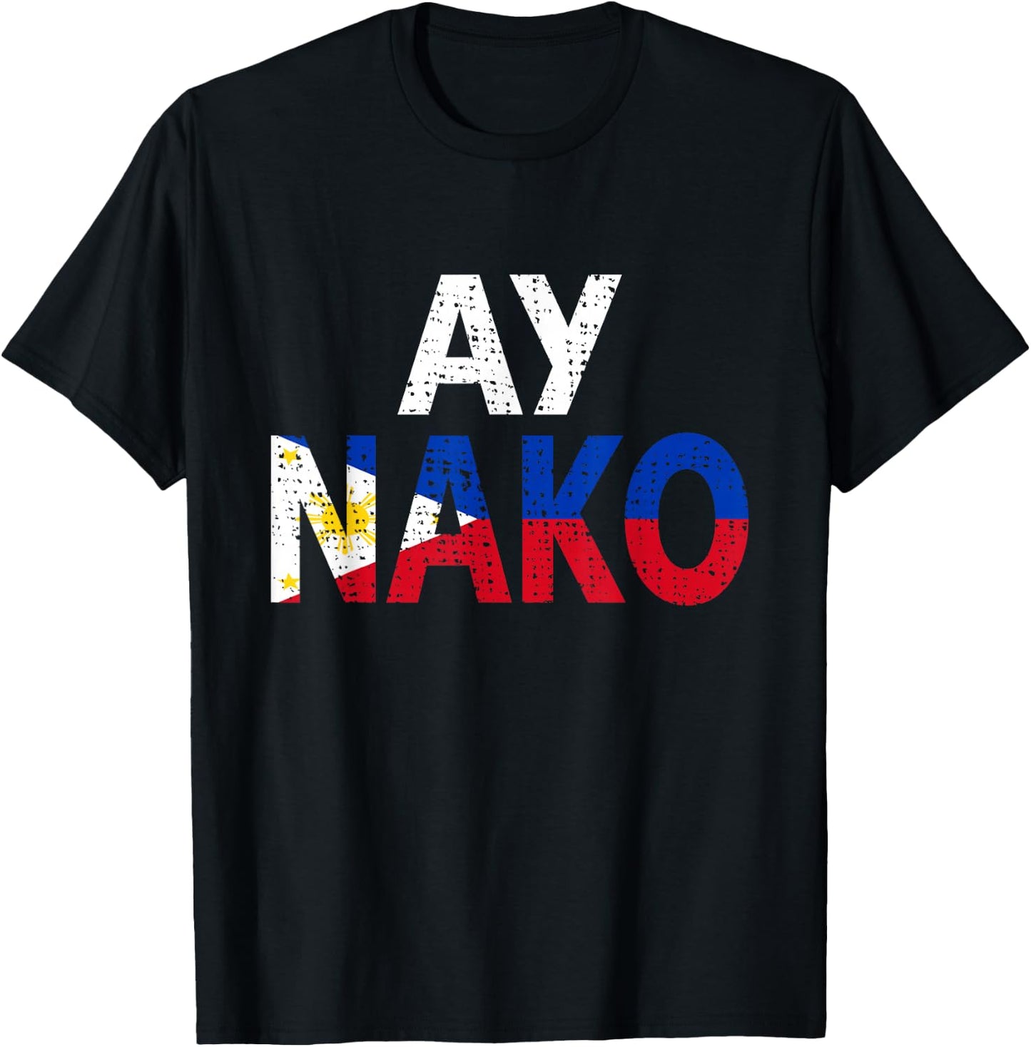Funny Retro Vintage Filipino Pinoy Ay Nako Small T-Shirt - T-Shirt | Black