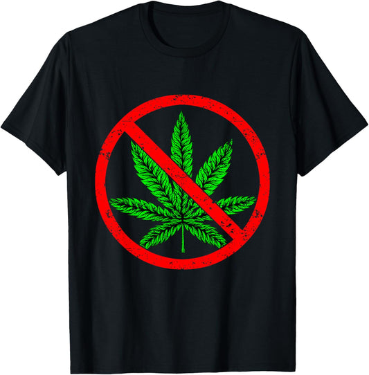Say No Cannabis Anti-Marijuana Retro Weed Parent Dad Mom T-Shirt - T-Shirt | Black