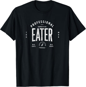 Retro Professional Competitive Eater Funny Vintage T-Shirt - T-Shirt | Black