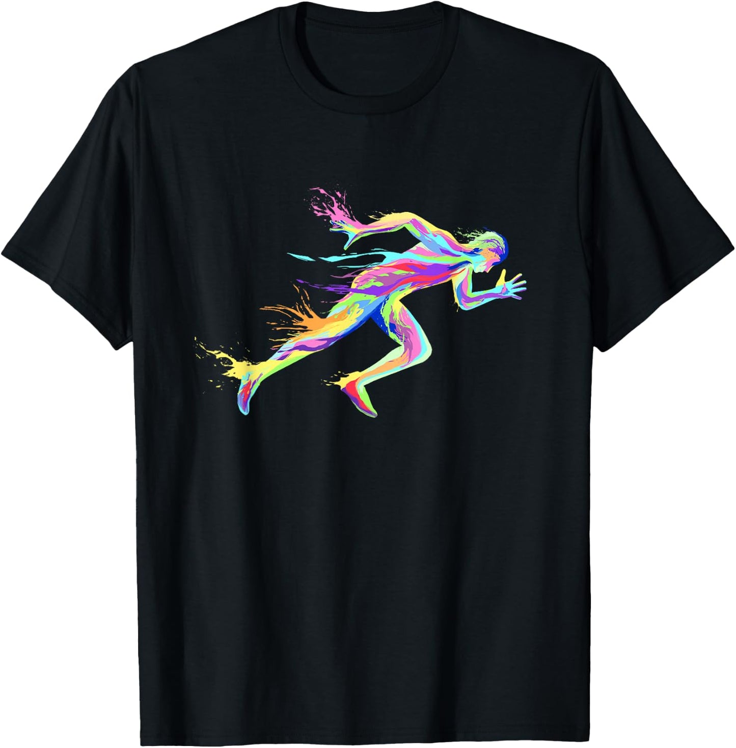 Sprinter Track and Field Runner Running Marathon T-Shirt - T-Shirt | Black