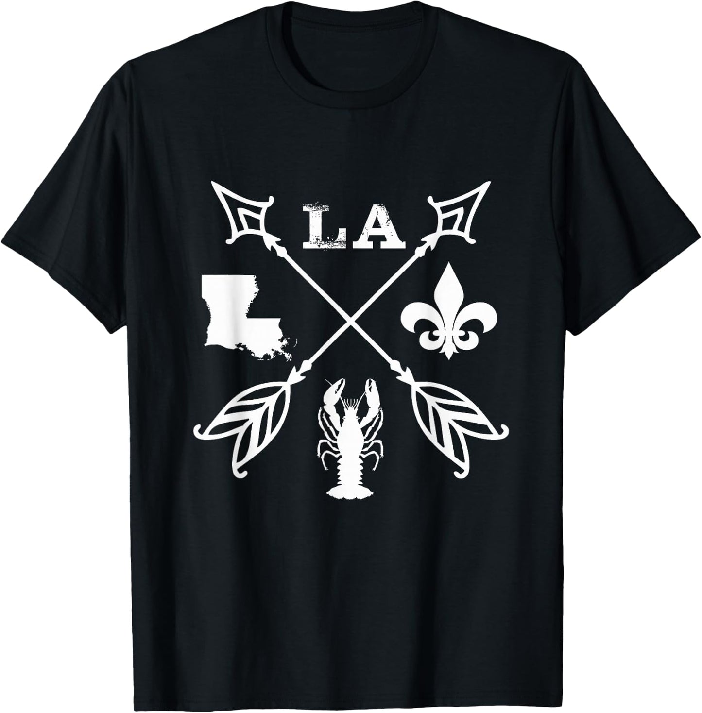 Louisiana Arrow t Shirt New Orleans Mardi Gras T-Shirt - T-Shirt | Black