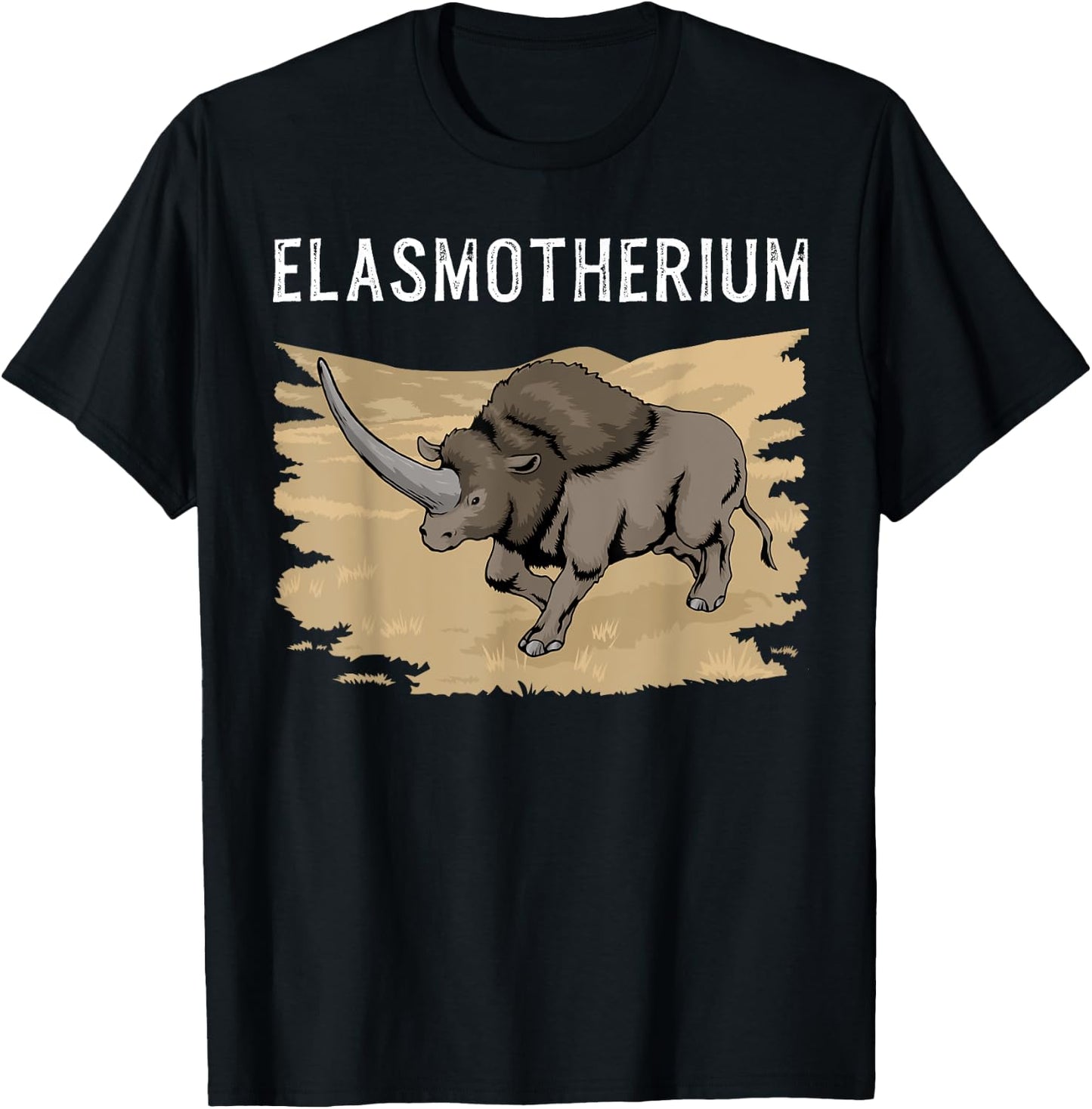 Elasmotherium Piacenzian Sibiricum Extinct Rhinocerus T-Shirt - T-Shirt | Black