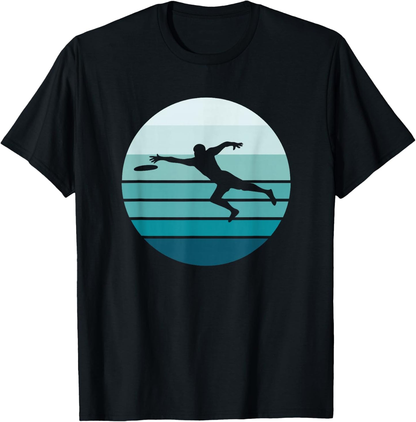 Ultimate Frisbee Player, Retro style T-Shirt - T-Shirt | Black