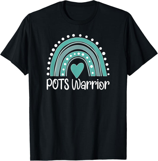 POTS Warrior Rainbow POTS Awareness Day POTS Fighter T-Shirt - T-Shirt | Black