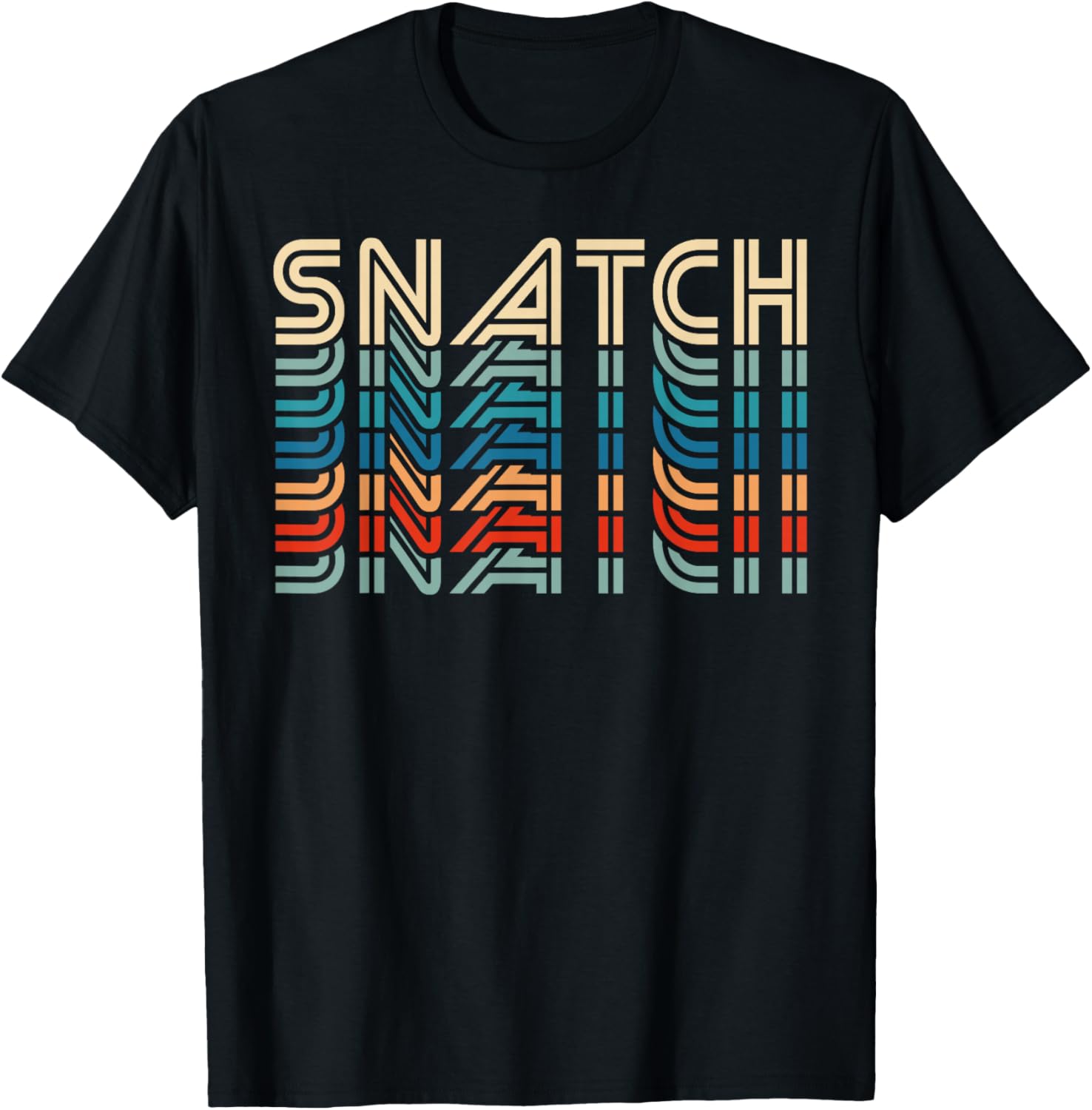 Snatch Retro Vintage Funny Fitness Workout Gym Exercise , Black, S T-Shirt - T-Shirt | Black