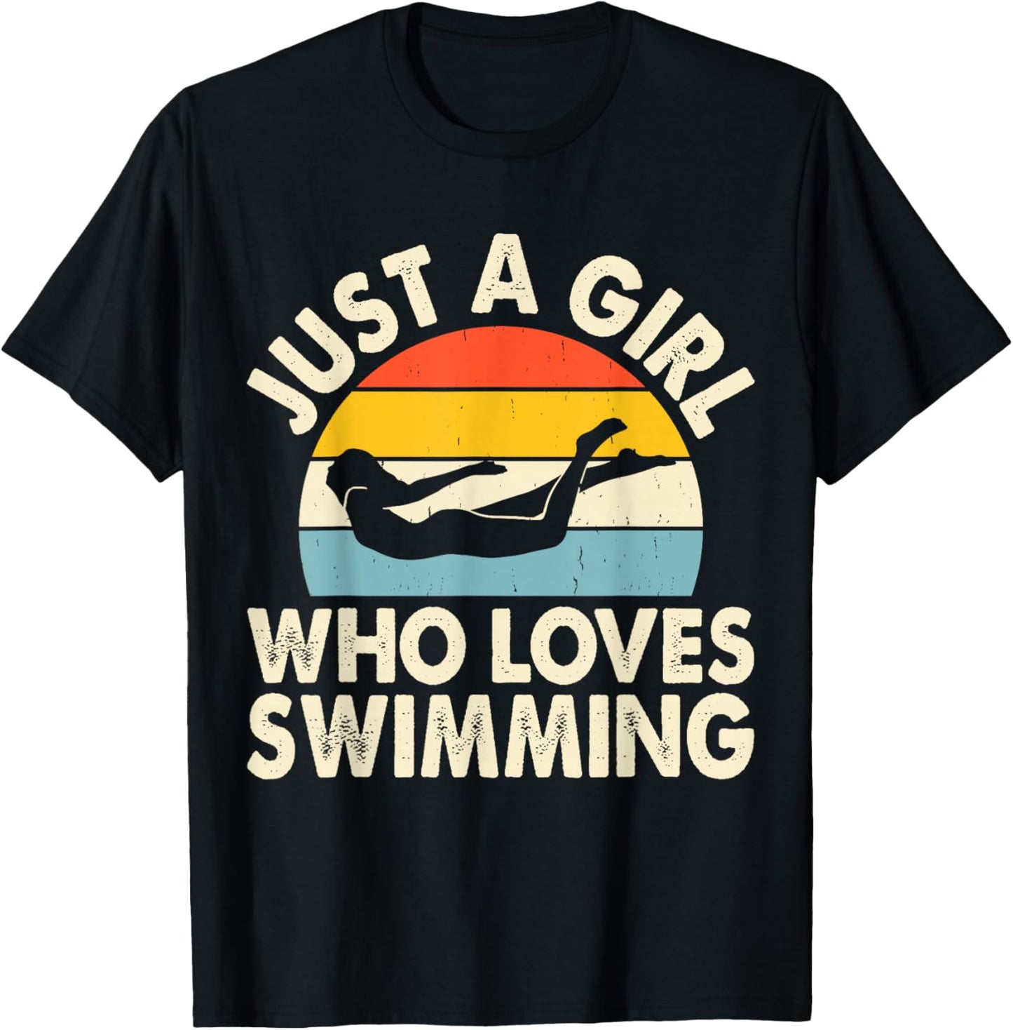 Just A Girl Who Loves Swimming T-Shirt - T-Shirt | Black