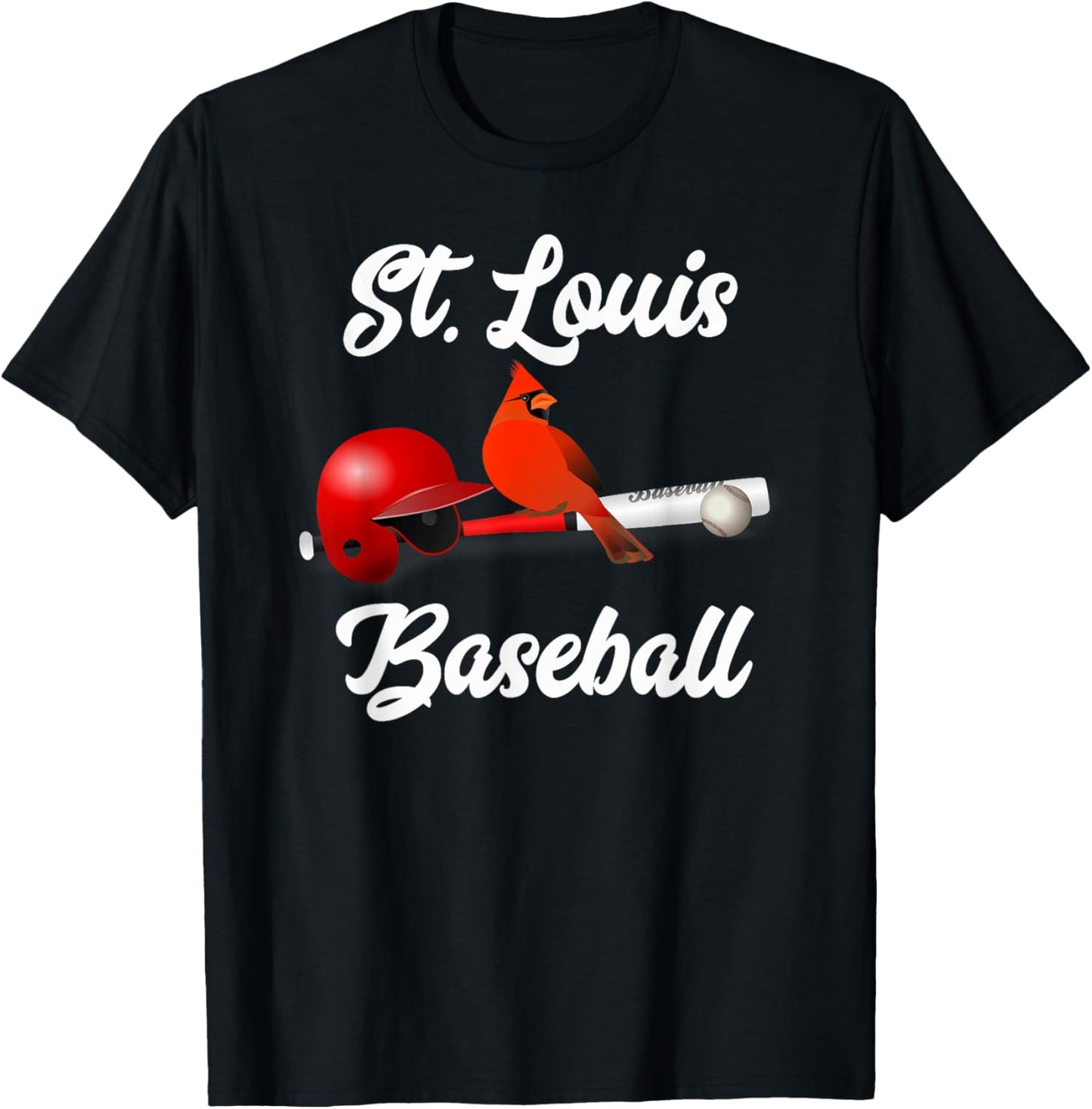 Classic St. Louis Missouri Baseball Fan Retro Vintage T-Shirt - T-Shirt | Black