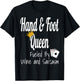 Hand & Foot Queen Fueled By Wine And Sarcasm Funny Card Game T-Shirt - T-Shirt | Black